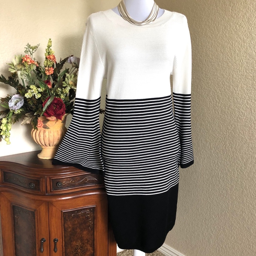 BB Dakota Bell Sleeve Ribbed Knit Dress